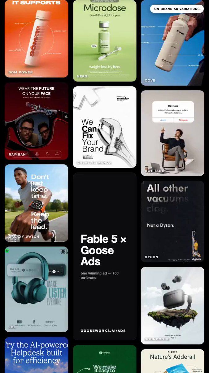A full ad creative team in Claude Code with Goose Ads — demo preview