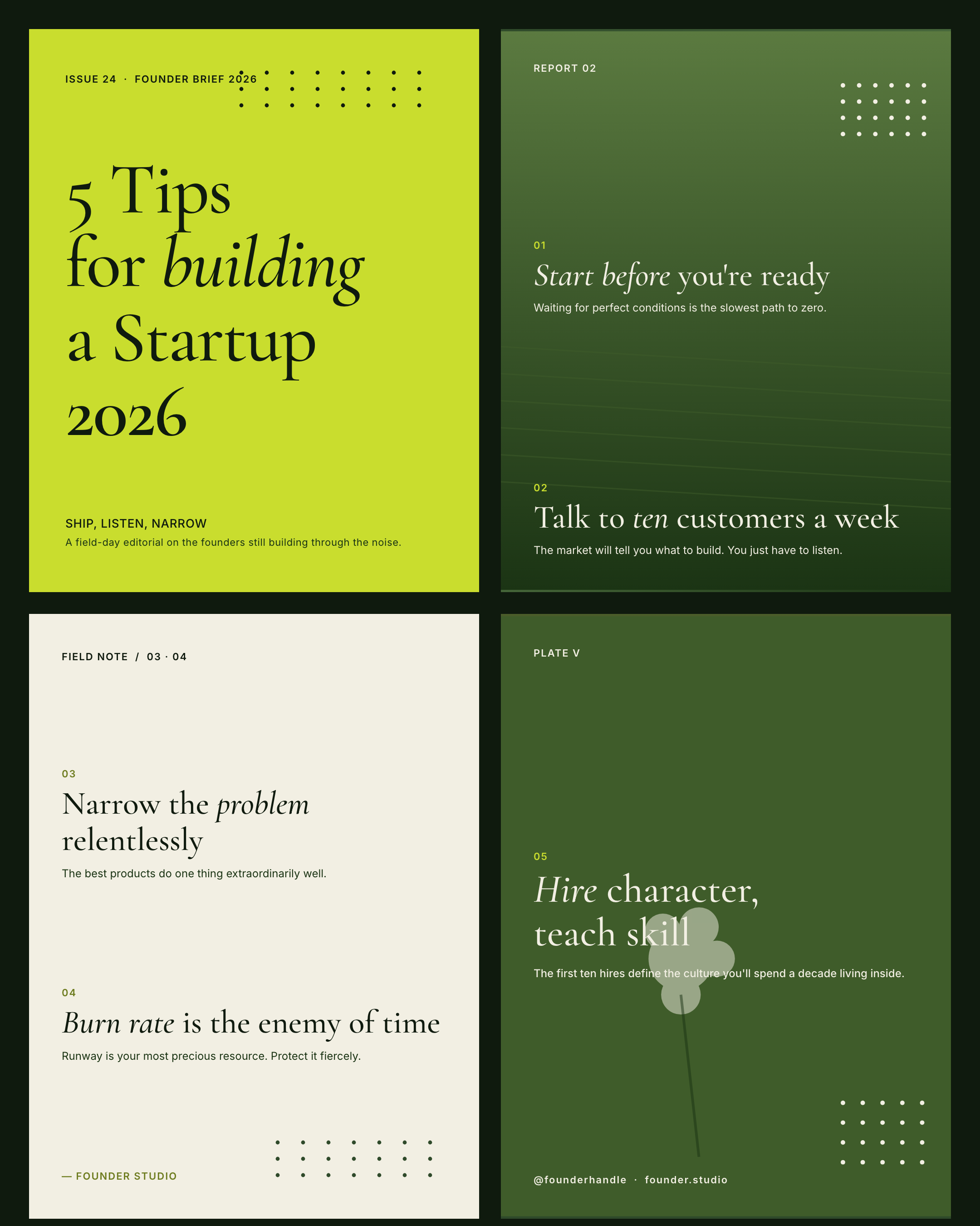 Green Grid Editorial — poster