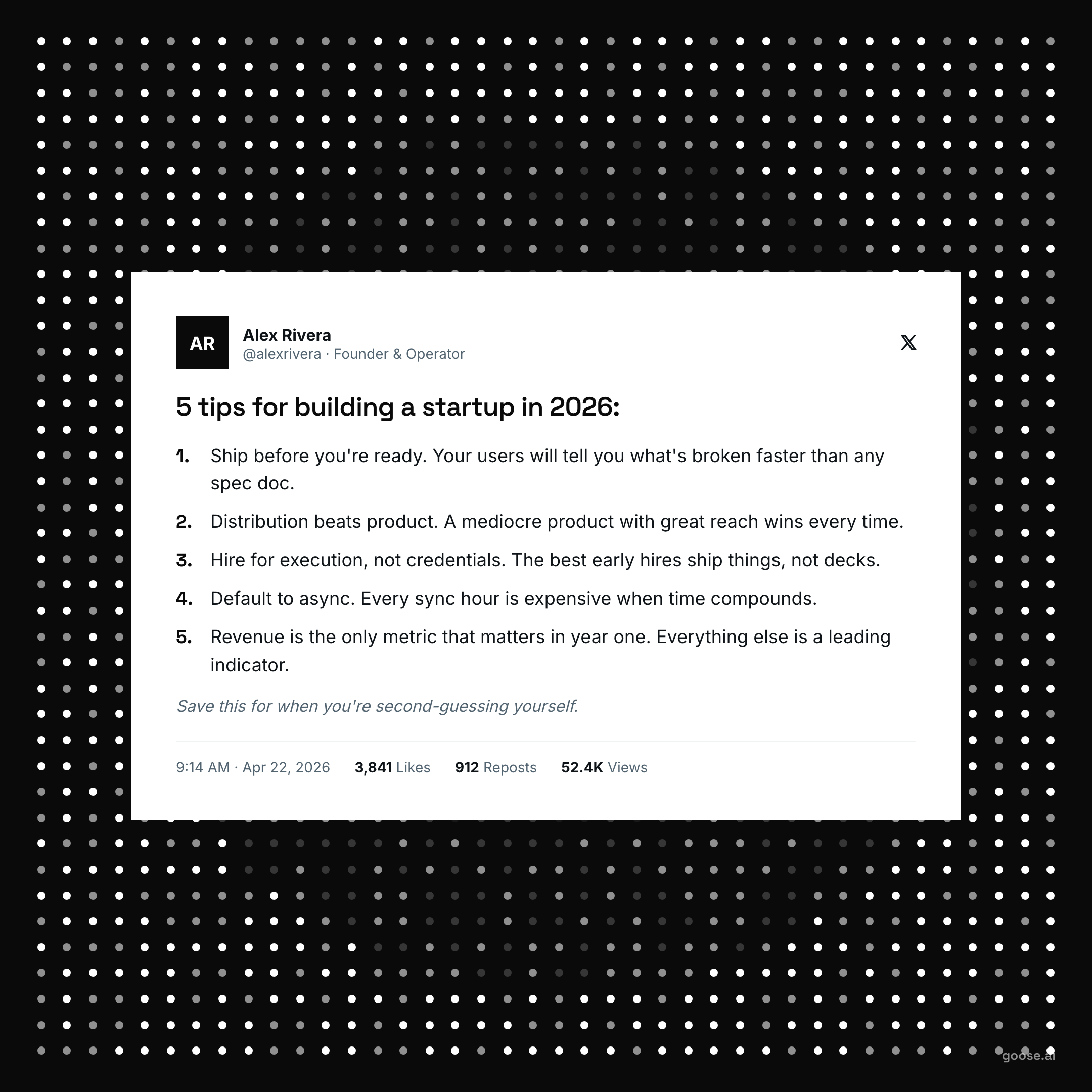 Halftone Mono — tweet