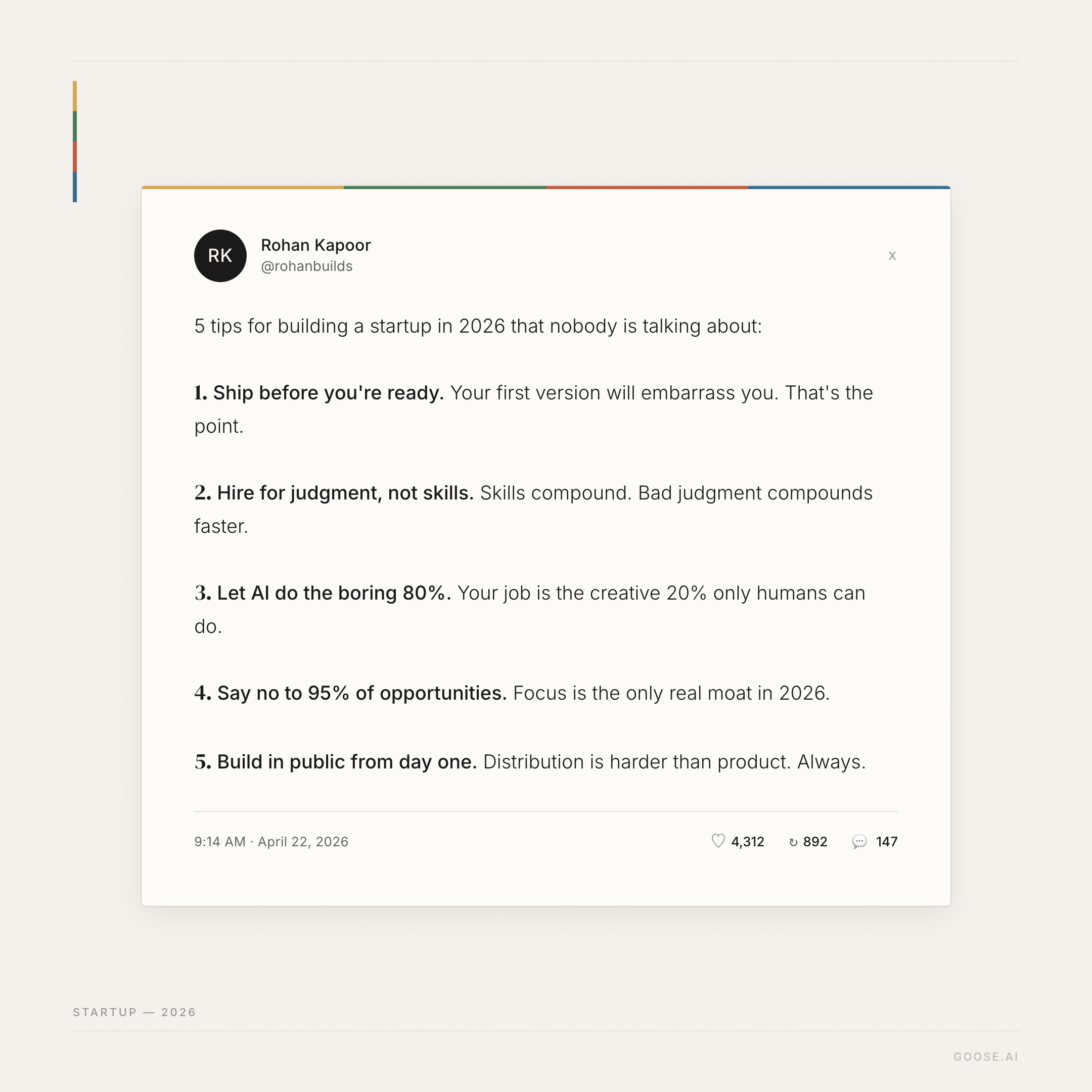 Minimal Film Poster — tweet