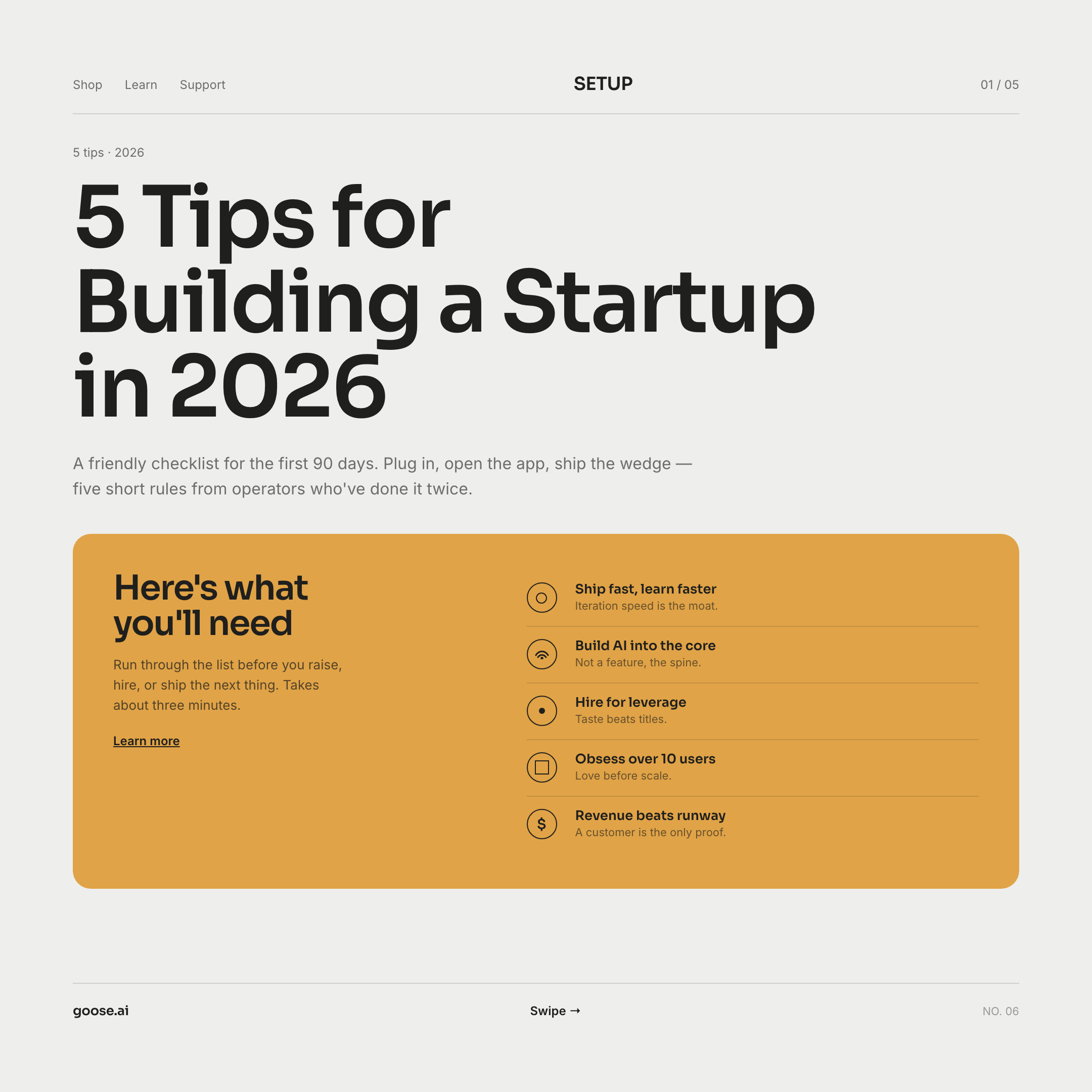 Mustard Setup — carousel