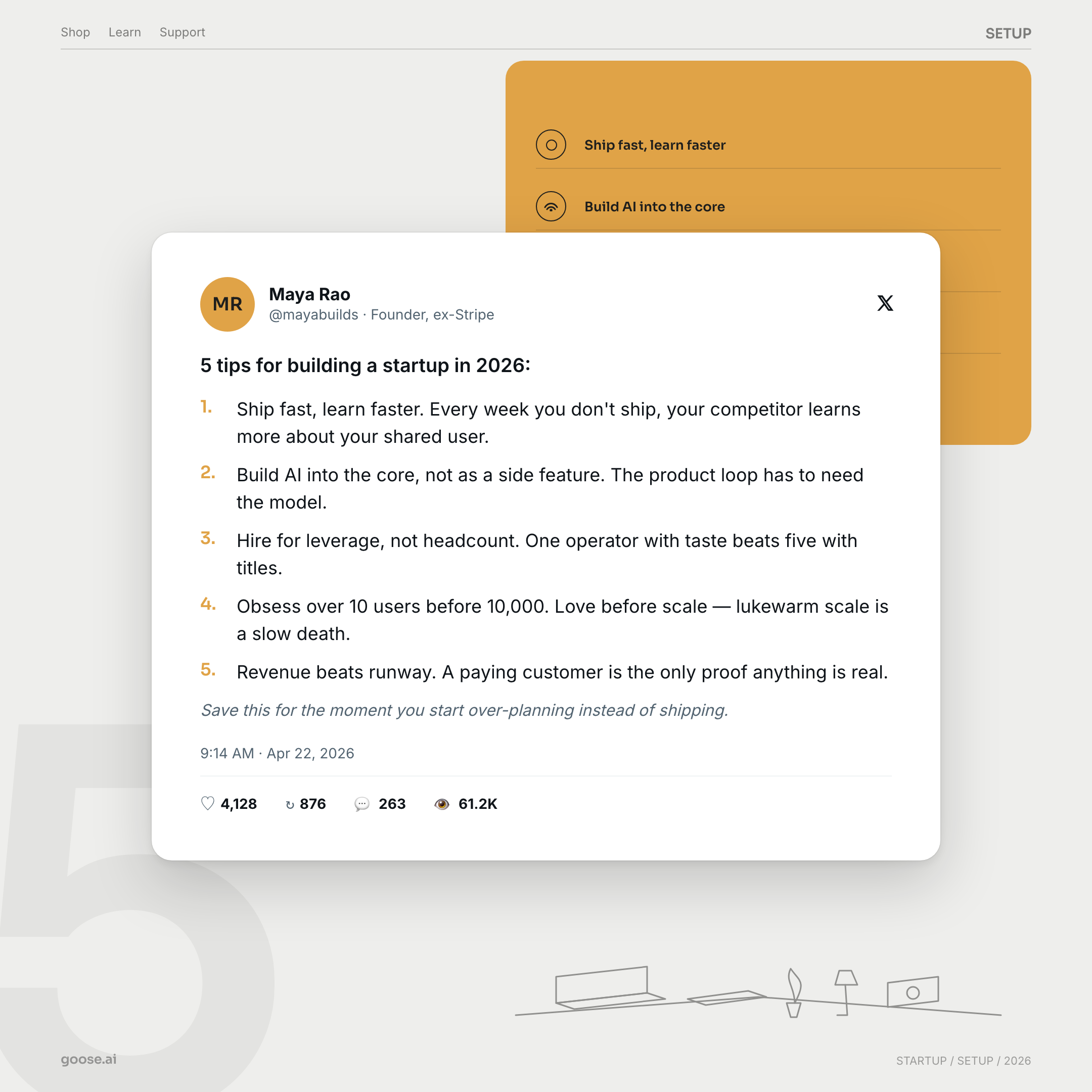 Mustard Setup — tweet