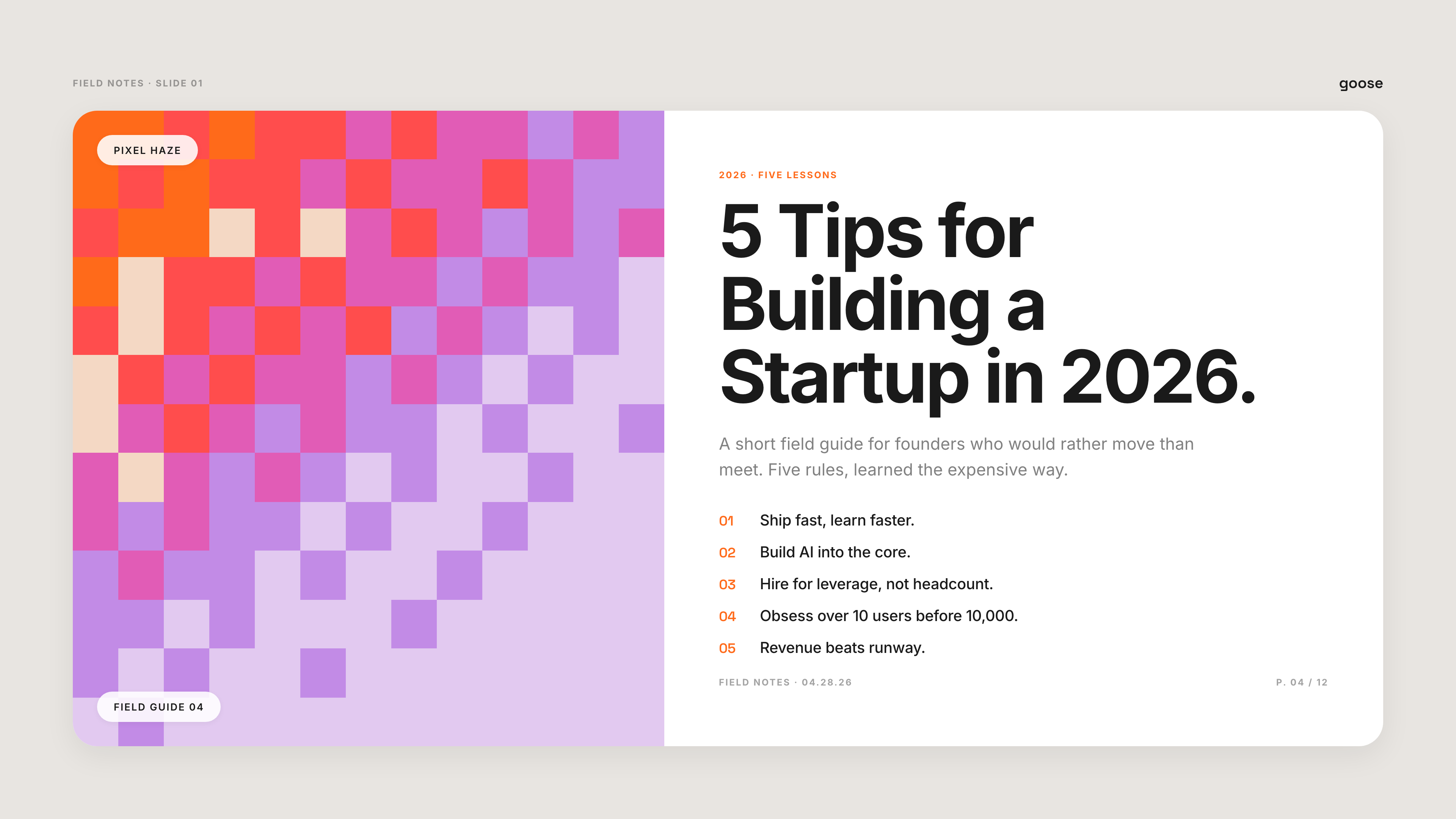 Pixel Haze — slides