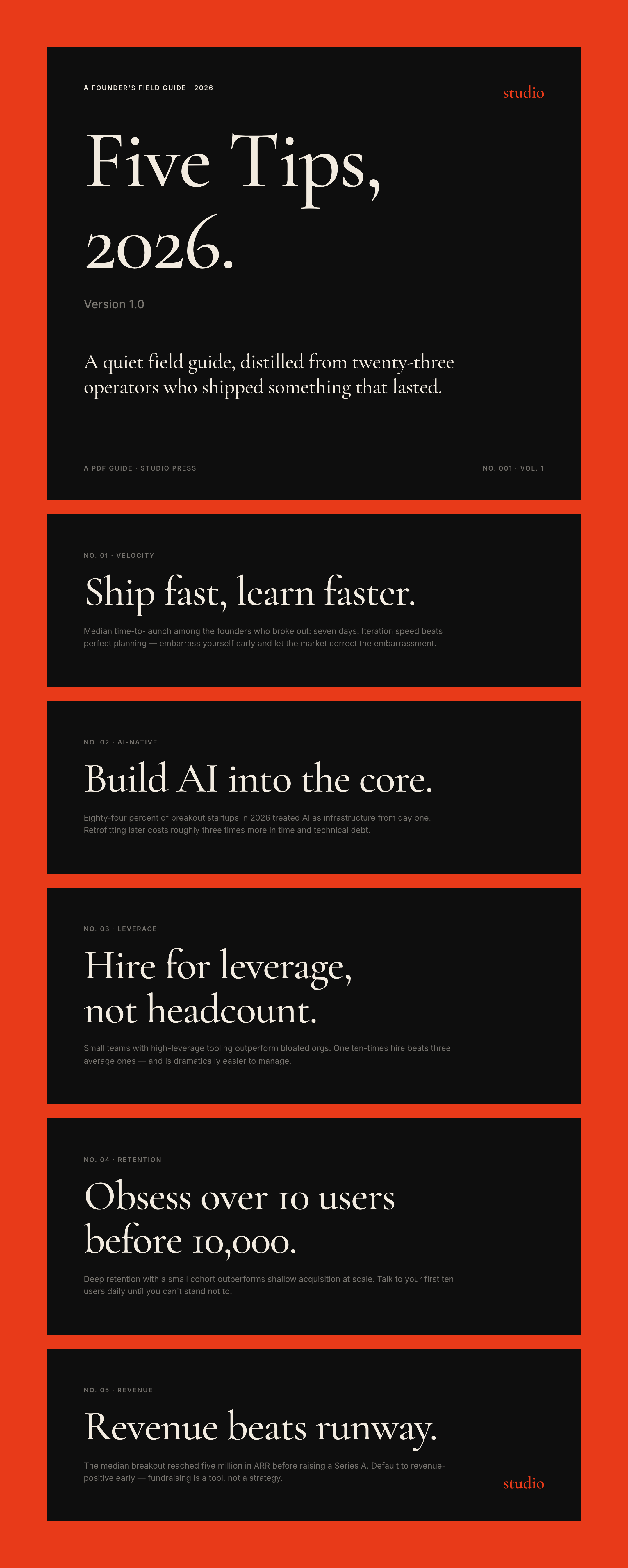 Vermilion Folio — infographic