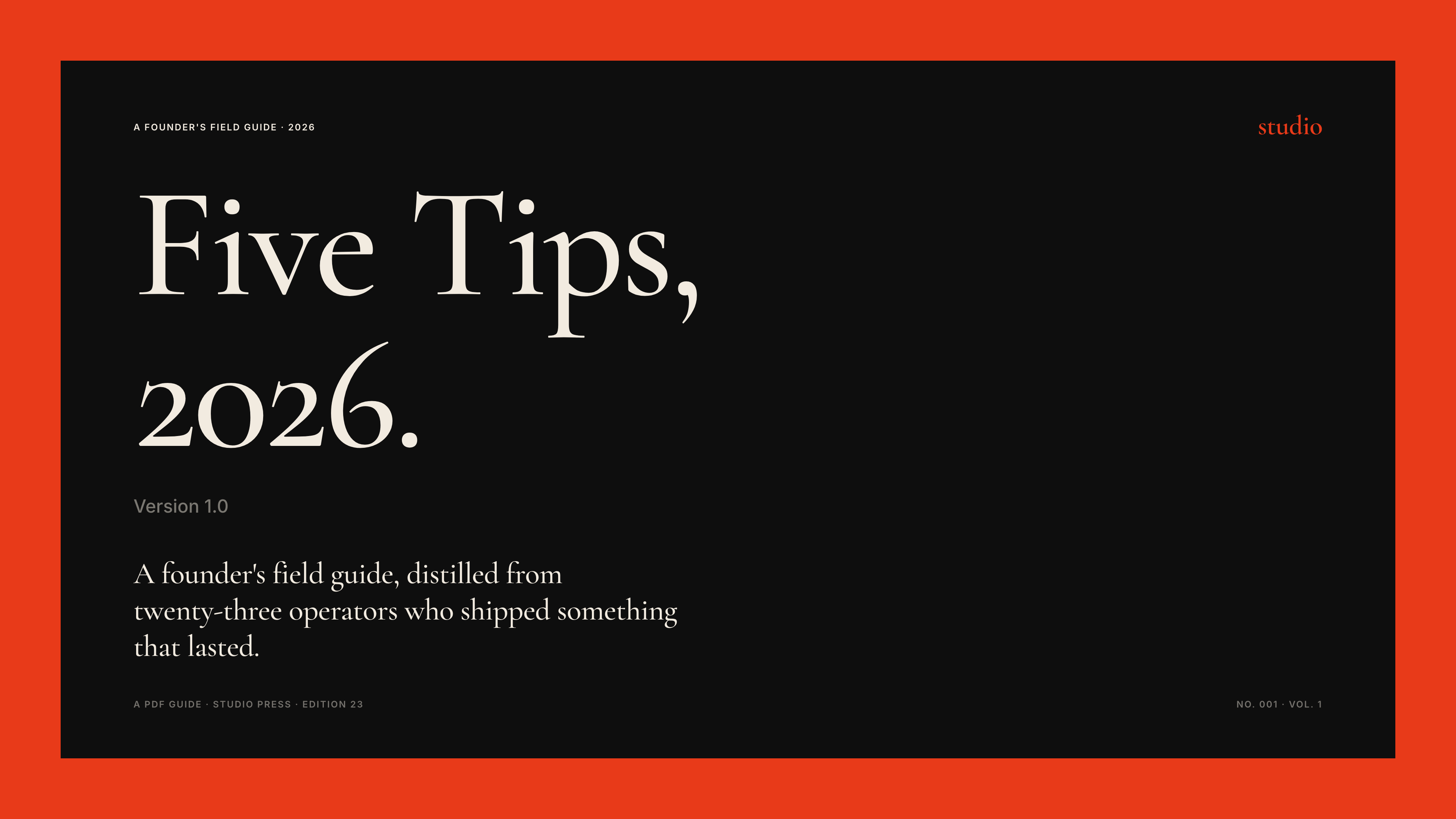 Vermilion Folio — slides