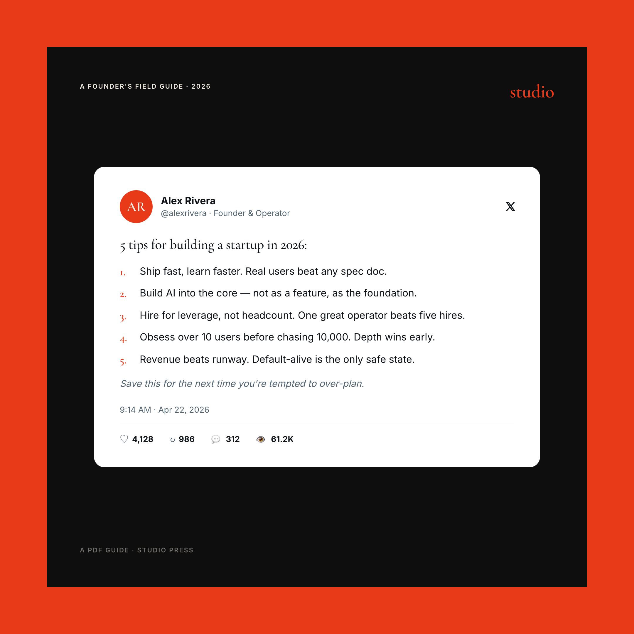 Vermilion Folio — tweet